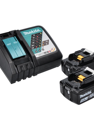 Kit combinado de batería Makita DLX 2271 TJ Taladro a batería DDF 484 + taladro percutor a batería DHR 171 + 2x batería 5.0 Ah + cargador + Makpac