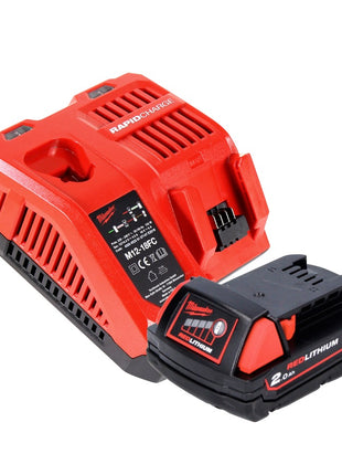 Milwaukee M18 BH-201FC Akku Bohrhammer 18 V 1,2 J SDS plus + 1x Akku 2,0 Ah + Ladegerät