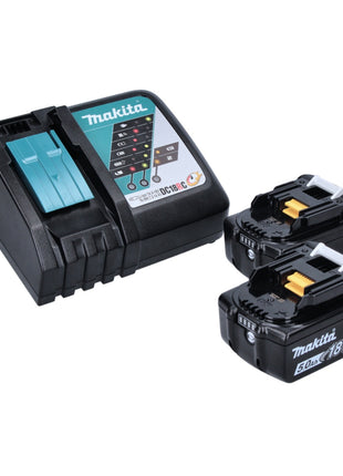 Kit combinado de batería Makita DLX 2372 TJ Taladro percutor a batería DHR 242 + llave de impacto a batería DTW 300 + 2x batería 5.0 Ah + cargador + Makpac