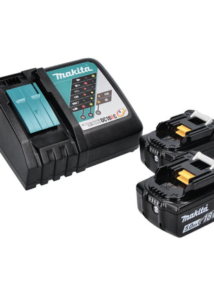 Makita DLX 2190 TJ1 Akku Combo Kit DDF 484 Akku Bohrschrauber + DGA 504 Akku Winkelschleifer + 2x Akku 5,0 Ah + Ladegerät + 2x Makpac