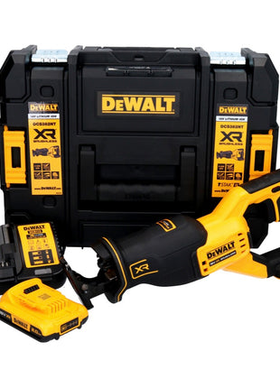 DeWalt DCS 382 D1T Akku Reciprosäge Säbelsäge 18 V Brushless + 1x Akku 2,0 Ah + Ladegerät + TSTAK