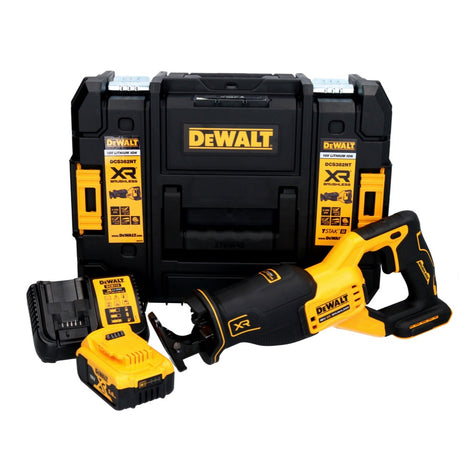 DeWalt DCS 382 P1T Akku Reciprosäge Säbelsäge 18 V Brushless + 1x Akku 5,0 Ah + Ladegerät + TSTAK