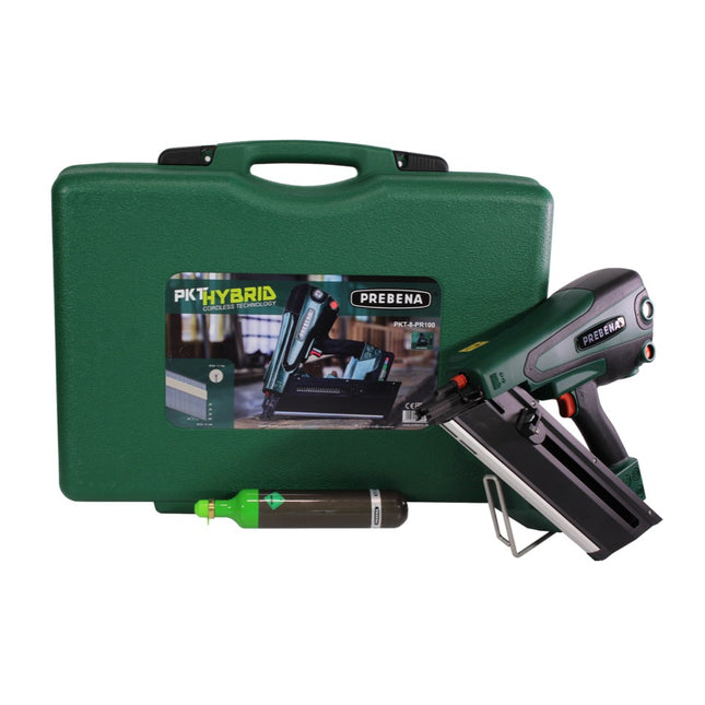 Prebena PKT-8-PR100 Akku Hybrid Nagler 18 V  65 - 100 mm Solo + Koffer - ohne Akku, ohne Ladegerät - Toolbrothers