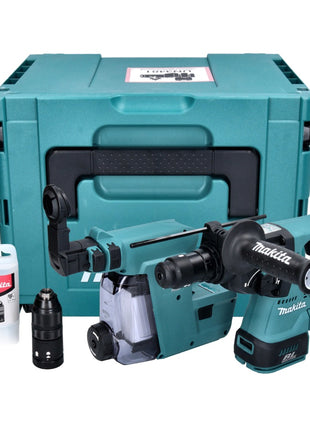 Makita DHR 243 ZJW Perforateur sans fil 18 V 2.0 J SDS plus brushless + Aspiration des poussières + Makpac - sans batterie, sans chargeur