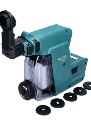 Makita DHR 243 ZJW Perforateur sans fil 18 V 2.0 J SDS plus brushless + Aspiration des poussières + Makpac - sans batterie, sans chargeur