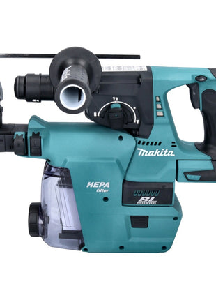 Makita DHR 243 RTJW Akku Bohrhammer 18 V 2,0 J SDS plus Brushless + 2x Akku 5,0 Ah + Ladegerät + Staubabsaugung + Makpac