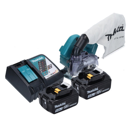 Makita DCC 500 RT Akku Diamantschneider 18 V 125 mm Brushless + 2x Akku 5,0 Ah + Ladegerät - Toolbrothers