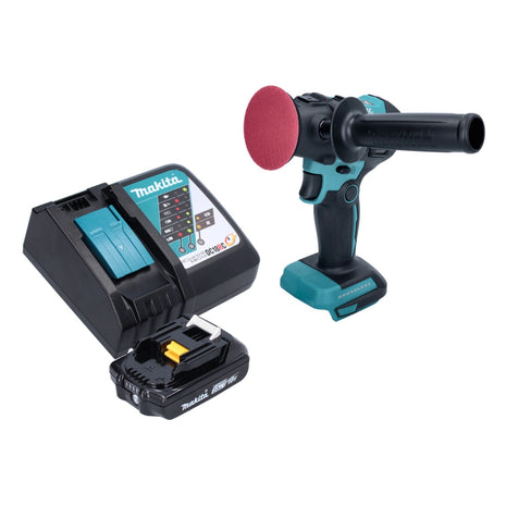 Makita DPV 300 RA1 Akku Schleifer Polierer 18 V 50 / 80 mm Brushless + 1x Akku 2,0 Ah + Ladegerät