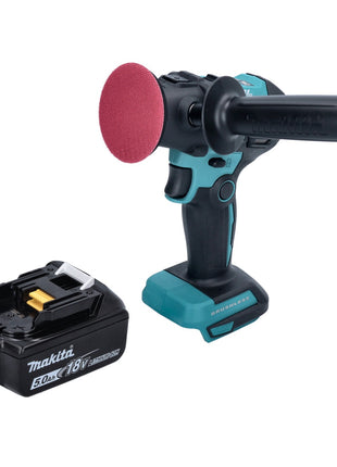 Makita DPV 300 T1 Akku Schleifer Polierer 18 V 50 / 80 mm Brushless + 1x Akku 5,0 Ah - ohne Ladegerät - Toolbrothers