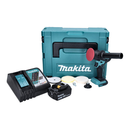 Makita DPV 300 RT1J Akku Schleifer Polierer 18 V 50 / 80 mm Brushless + 1x Akku 5,0 Ah + Ladegerät + Makpac - Toolbrothers