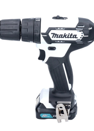 Makita HP 333 DSAW Perceuse à percussion sans fil 12 V 30 Nm blanc + 1x Batterie 2,0 Ah + Chargeur + Valise