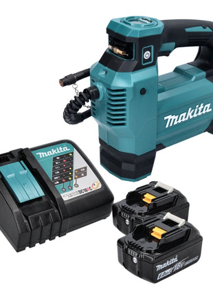 Makita DMP 181 RG Akku Kompressor 18 V 11,1 bar + 2x Akku 6,0 Ah + Ladegerät