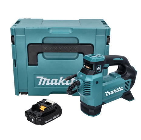 Makita DMP 181 A1J Kompresor akumulatorowy 18 V 11,1 bar + 1x akumulator 2,0 Ah + Makpac - bez ładowarki