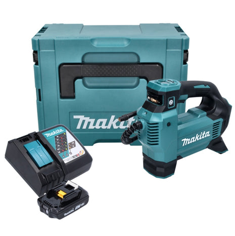 Makita DMP 181 RA1J Akku Kompressor 18 V 11,1 bar + 1x Akku 2,0 Ah + Ladegerät + Makpac