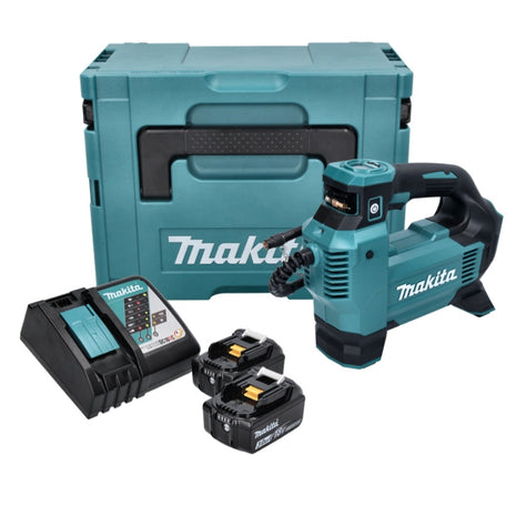 Compresor de batería Makita DMP 181 RFJ 18 V 11,1 bar + 2x baterías 3,0 Ah + cargador + Makpac