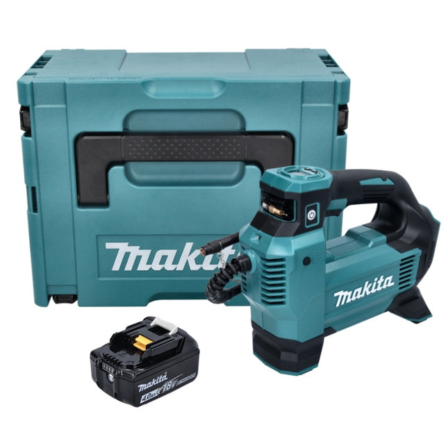 Compressore a batteria Makita DMP 181 M1J 18 V 11,1 bar + 1x batteria 4,0 Ah + Makpac - senza caricabatterie