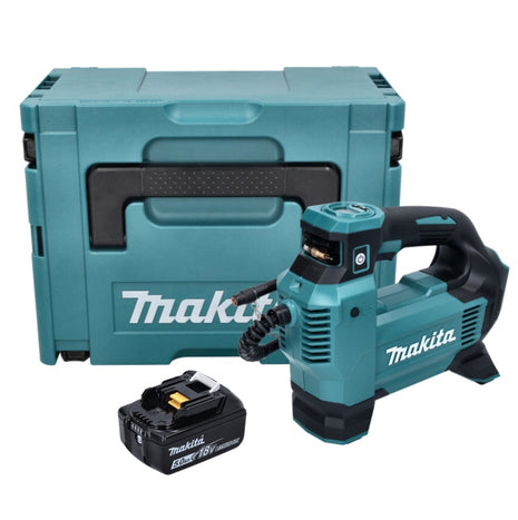 Compressore a batteria Makita DMP 181 T1J 18 V 11,1 bar + 1x batteria ricaricabile 5,0 Ah + Makpac - senza caricabatterie