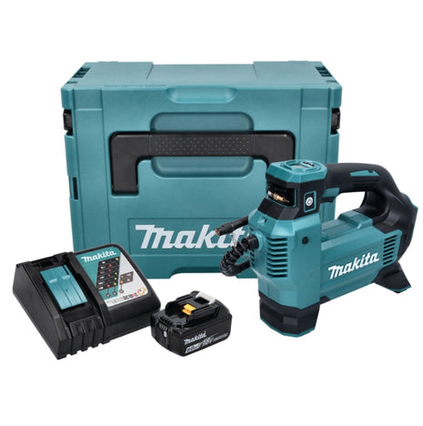 Makita DMP 181 RG1J Kompresor akumulatorowy 18 V 11,1 bar + 1x akumulator 6,0 Ah + ładowarka + Makpac