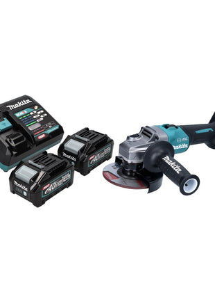 Makita GA 023 GM2 Akku Winkelschleifer 40 V max. 125 mm Brushless XGT + 2x Akku 4,0 Ah + Ladegerät