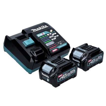 Kit di alimentazione Makita 40 V max. ( 191L76-1 ) con 2x batteria BL 4025 2,5 Ah + caricatore rapido DC 40 RA XGT LXT