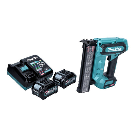 Makita FN 001 GD2 Chiodatrice a testa piatta a batteria 40 V max. XGT Brushless + 2x batteria 2,5 Ah + caricabatteria