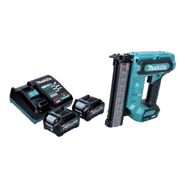 Makita FN 001 GD2 Chiodatrice a testa piatta a batteria 40 V max. XGT Brushless + 2x batteria 2,5 Ah + caricabatteria