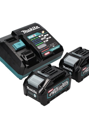 Clavadora con cabezal de batería Makita FN 001 GM2 40 V máx. XGT Brushless + 2x batería 4,0 Ah + cargador