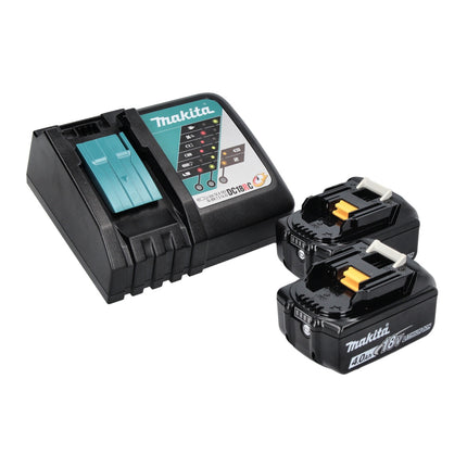 Smerigliatrice angolare a batteria Makita DGA 517 RM 18 V 125 mm brushless + 2x batteria 4,0 Ah + caricabatterie