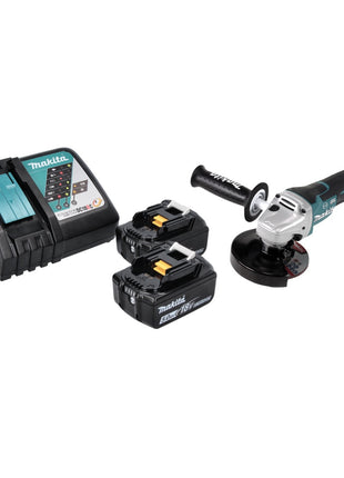 Amoladora angular a batería Makita DGA 517 RT 18 V 125 mm sin escobillas + 2x baterías 5,0 Ah + cargador