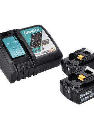 Amoladora angular a batería Makita DGA 517 RT 18 V 125 mm sin escobillas + 2x baterías 5,0 Ah + cargador