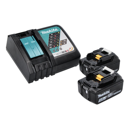 Smerigliatrice angolare a batteria Makita DGA 517 RT 18 V 125 mm brushless + 2x batteria ricaricabile 5,0 Ah + caricabatterie