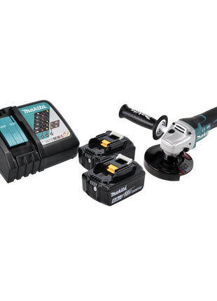 Makita DGA 517 RG Meuleuse d'angle sans fil 18 V 125 mm Brushless + 2x batterie 6,0 Ah + chargeur