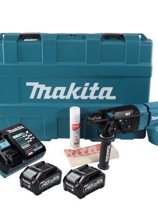 Makita HR 007 GM201 marteau combiné à batterie 40 V max. 3,0 J SDS plus XGT + 2x batteries 4,0 Ah + chargeur + coffret