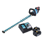 Makita DUH 752 RG Taille-haie sans fil 75cm Brushless 18V + 2x Batteries 6,0 Ah + Chargeur