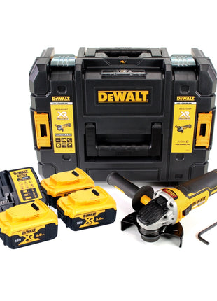 DeWalt DCG 405 P3 Akku Winkelschleifer 18 V 125 mm Brushless + 3x Akku 5,0 Ah + Ladegerät + TSTAK - Toolbrothers