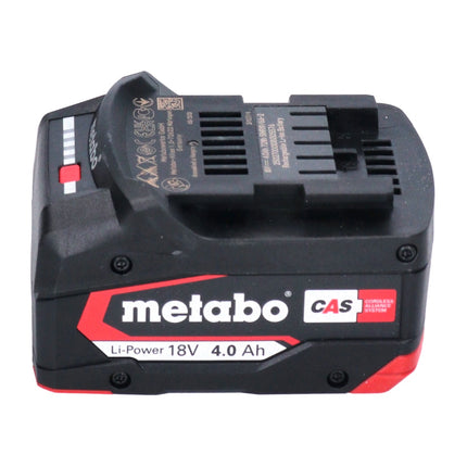 Set di batterie Metabo 2x batterie Li-Power 18 V 4,0 Ah CAS Li-Ion ( 2x 625027000 ) con indicatore del livello di carica