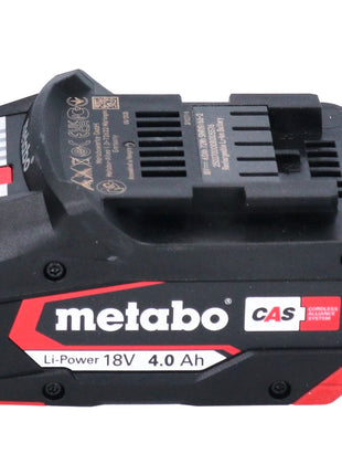 Zestaw podstawowy Metabo 2x akumulator Li-Power 18 V 4,0 Ah CAS Li-Ion ( 2x 625027000 ) + szybka ładowarka ASC 145 ( 627378000 )