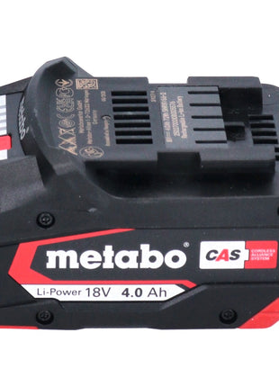 Metabo set básico 4x batería Li-Power 18 V 4,0 Ah CAS Li-Ion (4x 625027000) + cargador rápido doble ASC 145 DUO (627495000)