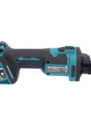 Cortadora rotativa a batería Makita DCO 181 RA 18 V 32000 rpm sin escobillas + 2x baterías 2,0 Ah + cargador