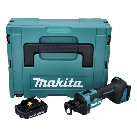 Makita DCO 181 A1J Fresa rotante a batteria 18 V 32000 rpm brushless + 1x batteria ricaricabile 2,0 Ah + Makpac - senza caricabatterie