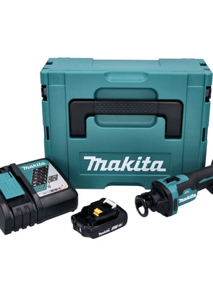 Makita DCO 181 RA1J Akku Rotationsschneider 18 V 32000 U/min Brushless + 1x Akku 2,0 Ah + Ladegerät + Makpac