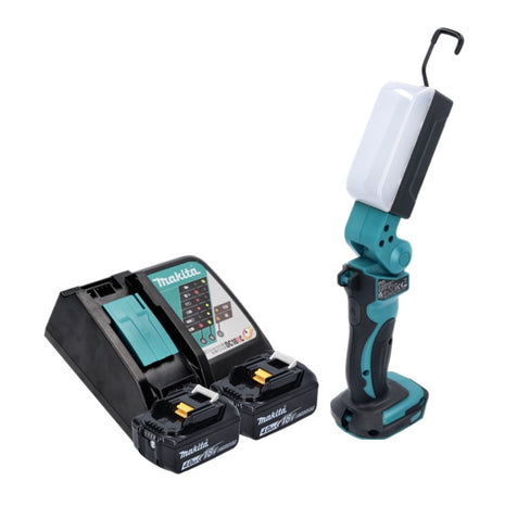 Makita DML 801 RM X LED Akku Lampe Arbeitsleuchte 18 V 240 lm + Diffusor + 2x Akku 4,0 Ah + Ladegerät