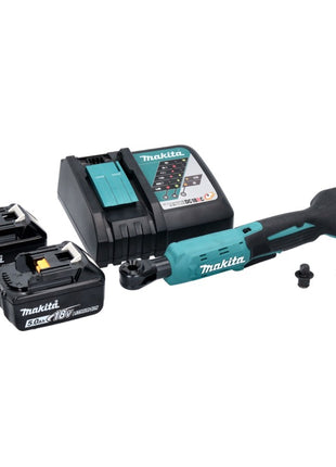 Makita DWR 180 RT Akku Ratschenschrauber 18 V 47,5 Nm 1/4" 3/8" + 2x Akku 5,0 Ah + Ladegerät