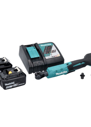 Makita DWR 180 RG destornillador de carraca inalámbrico 18 V 47,5 Nm 1/4" 3/8" + 2x baterías 6,0 Ah + cargador