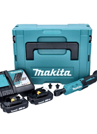 Makita DWR 180 RAJ wkrętarka akumulatorowa z grzechotką 18 V 47,5 Nm 1/4" 3/8" + 2x akumulator 2,0 Ah + ładowarka + Makpac