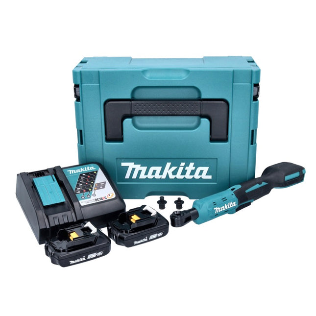 Avvitatore a cricchetto a batteria Makita DWR 180 RAJ 18 V 47,5 Nm 1/4" 3/8" + 2x batteria ricaricabile 2,0 Ah + caricabatterie + Makpac