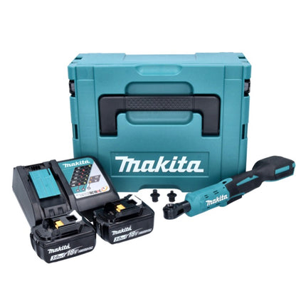 Avvitatore a cricchetto a batteria Makita DWR 180 RFJ 18 V 47,5 Nm 1/4" 3/8" + 2x batteria ricaricabile 3,0 Ah + caricabatterie + Makpac