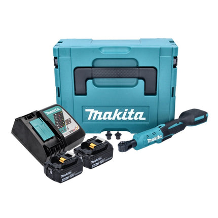 Avvitatore a cricchetto a batteria Makita DWR 180 RMJ 18 V 47,5 Nm 1/4" 3/8" + 2x batteria ricaricabile 4,0 Ah + caricabatterie + Makpac