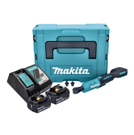 Makita DWR 180 RMJ wkrętarka akumulatorowa z grzechotką 18 V 47,5 Nm 1/4" 3/8" + 2x akumulator 4,0 Ah + ładowarka + Makpac