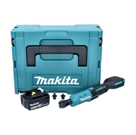 Makita DWR 180 T1J destornillador de carraca inalámbrico 18 V 47,5 Nm 1/4" 3/8" + 1x batería 5,0 Ah + Makpac - sin cargador